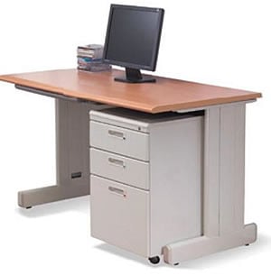 HU-100A 辦公桌組(含0.5活動矮櫃，ABS薄抽)W100cm - 點擊圖像關閉