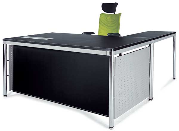 EMR-S1808PE鋼木主管桌(馬鞍皮面.檔板)