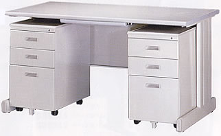 HU-150B 辦公桌組(含2組0.5活動櫃ABS薄抽) - 點擊圖像關閉