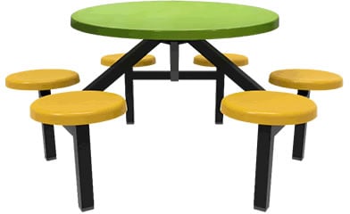 HZ501P-1_6P六人餐桌椅(FRP桌板)