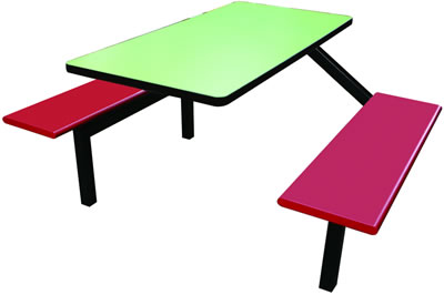 HZ505U-1_4P 四人餐桌椅(塑合板桌板)