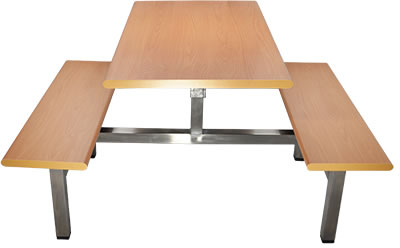 HZ505U-2_4P 四人餐桌椅(塑合板桌板)