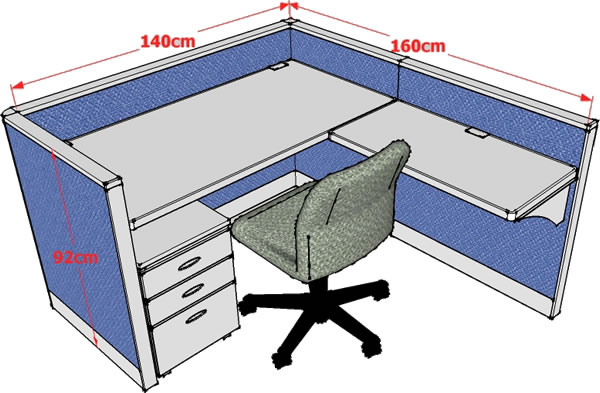 5.5屏風一人+側桌(桌寬140CM) - 點擊圖像關閉