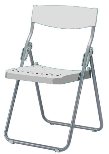FA211 和風椅/烤漆/塑鋼折合椅(灰白色) - 點擊圖像關閉