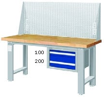 WAS-54022N4 WAS-64022N4 上架組重量型吊櫃工作桌(三種桌板及二種桌長選擇) - 點擊圖像關閉