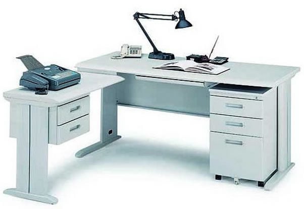 CD-150C L型辦公桌組(含ABS薄抽及0.5活動櫃+側桌) - 點擊圖像關閉