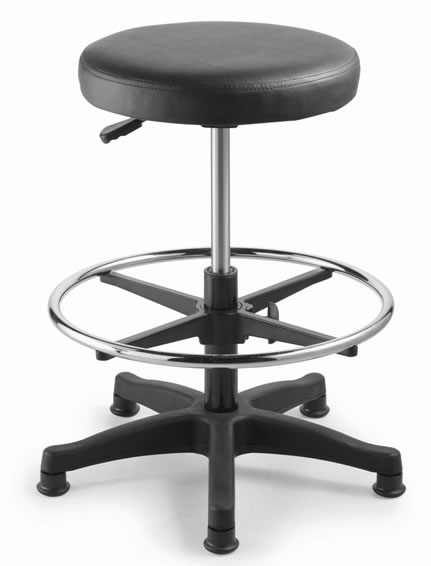 CS38OG 圓凳實驗椅含踏圈(固定輪或滑輪) - 點擊圖像關閉