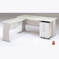 LD-180C L型辦公桌組(含塑膠中抽+高活動櫃+吊抽側桌)