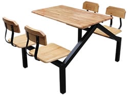 HZ502J-1_4P 四人餐桌椅(橡木實木桌板)