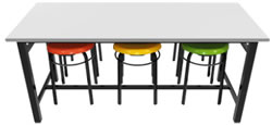 HZ801K-1_6P 六人餐桌椅((H形腳)(含椅子)