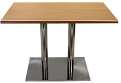 HZ802B 四人餐桌(不鏽鋼桌腳、三種桌板可選)