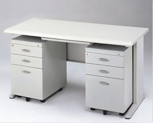 LD-160B 辦公桌套組(兩個高活動櫃+ABS薄抽)W160cm