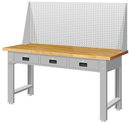 WBT-5203F2 WBT-6203F2橫三屜標準型工作桌+上架組(三種桌板及二種桌長選擇) - 點擊圖像關閉
