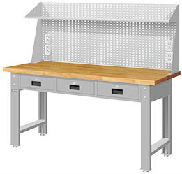 WBT-5203F5 WBT-6203F5橫三屜標準型工作桌+上架組(三種桌板及二種桌長選擇) - 點擊圖像關閉