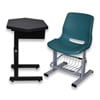 HZ108C-1 學生六角升降課桌椅