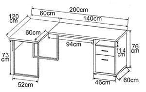535-1 康迪仕摩登L型書桌