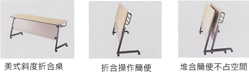 JJF 美式斜度腳培訓桌摺合桌(木紋面) - 點擊圖像關閉