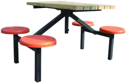 HZ503P-1_4P 餐桌椅(南方松木桌板)