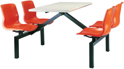 HZ505K-1_4P 四人餐桌椅(塑合板桌板)