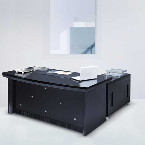 516-1　晶鑽黑金鋼6.5尺主管桌整組