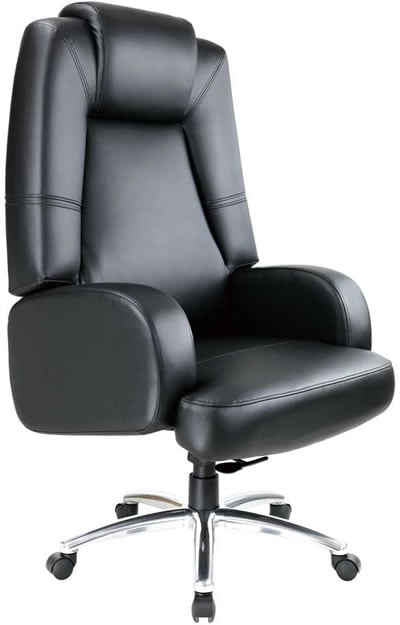 HR01KVA 哈里高背黑透氣皮椅