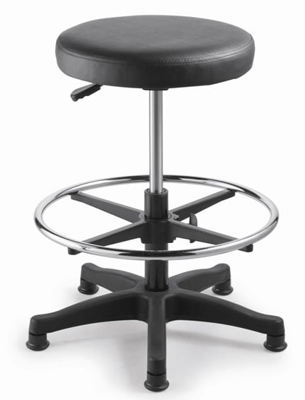 CS38OG 圓凳實驗椅含踏圈(固定輪或滑輪) - 點擊圖像關閉