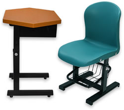 HZ108As-1 學生六角升降課桌椅