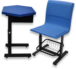 HZ108G-1 學生六角升降課桌椅