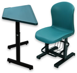 HZ109As-1 學生梯形升降課桌椅(無塑膠抽)
