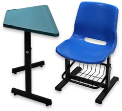 HZ109C-1 學生梯形升降課桌椅(無塑膠抽)