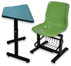 HZ109K-1 學生梯形升降課桌椅(無塑膠抽)