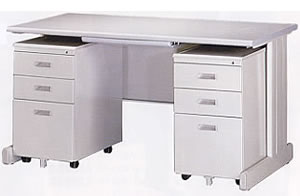 HU-180B 辦公桌組(含2組0.5活動櫃ABS薄抽)