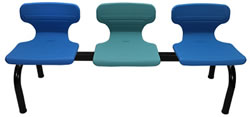 HZ305M 公共排椅(ㄇ形腳)(椅墊材質高密度聚乙烯HDPE)