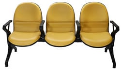 HZ308L-2 公共排椅(塑鋼腳)(椅面透氣皮)