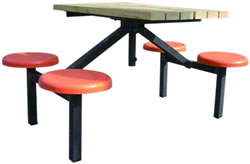 HZ503P-1_4P 四人餐桌椅(南方松木桌板)