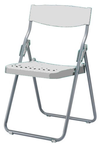 FA211 和風椅/烤漆/塑鋼折合椅(灰白色)