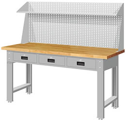 WBT-5203F3 WBT-6203F3 橫三屜標準型工作桌+上架組(三種桌板及二種桌長選擇) - 點擊圖像關閉