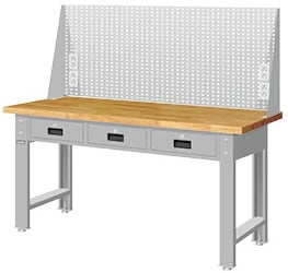 WBT-5203F4 WBT-6203F4橫三屜標準型工作桌+上架組(三種桌板及二種桌長選擇) - 點擊圖像關閉