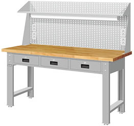 WBT-5203F6 WBT-6203F6橫三屜標準型工作桌+上架組(三種桌板及二種桌長選擇)