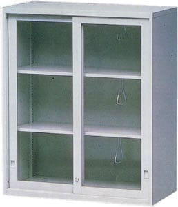 AK-3U 玻璃加框拉門上置式鋼製公文櫃