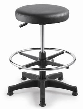 CS38OG 圓凳實驗椅含踏圈(固定輪或滑輪)